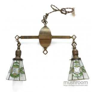 ANTIQUE W/STAINED GLASS CEILING LAMP 