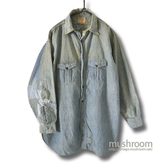 OLD CHAMBRAY WORK SHIRT WITH CHINSTRAP