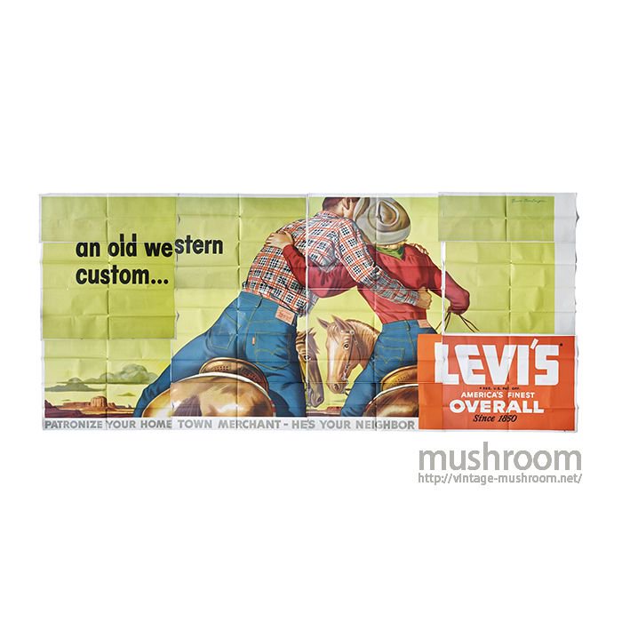 LEVI'S ADVERTISING HUGE SIZE PAPER BANNER - 古着屋 ｜ mushroom ...