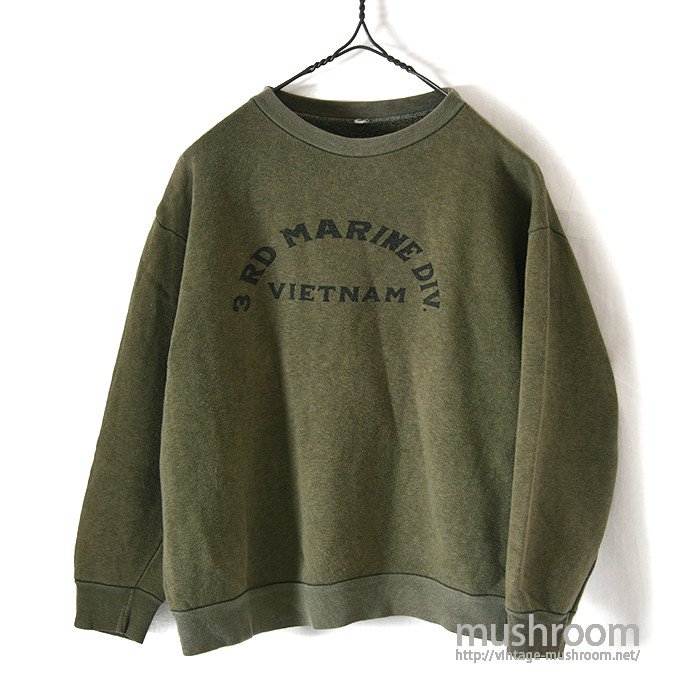 USMC 3RD MARINE DIVISION SWEAT SHIRT - 古着屋 ｜ mushroom