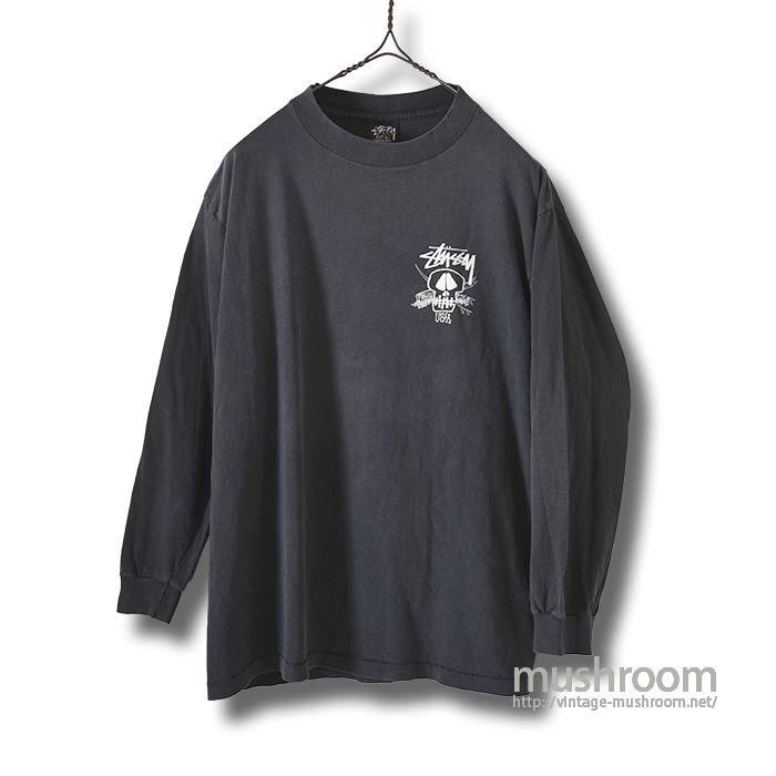 OLD STUSSY LONG-SLEEVE T-SHIRT（L/SKULL） - 古着屋