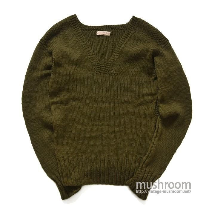 WW2 AMERICAN RED CROSS V-NECK SWEATER - 古着屋 ｜ mushroom