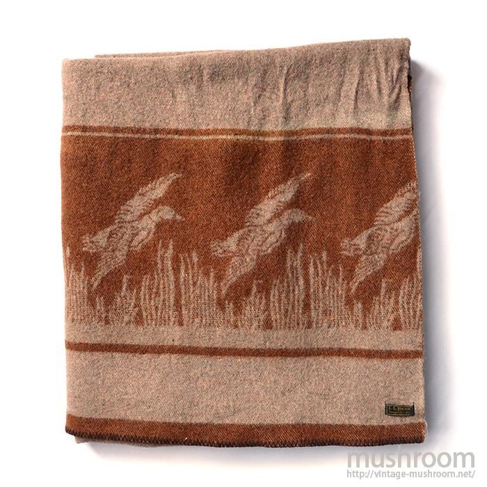 L.L.BEAN DUCK PATTERN WOOL BLANKET（ MINT ） - 古着屋