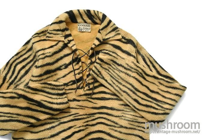 KODIAK タイガー　S KODIAK TIGER-PATTERN FAKE FUR L/S SHIRT - 古着屋 ｜ mushroom