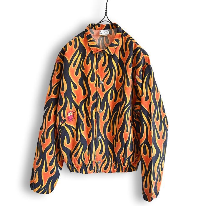 LIFE'S A BEACH FIRE PATTERN JACKET - 古着屋 ｜ mushroom ...