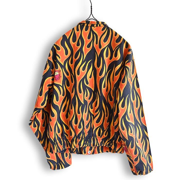 LIFE'S A BEACH FIRE PATTERN JACKET - 古着屋 ｜ mushroom ...