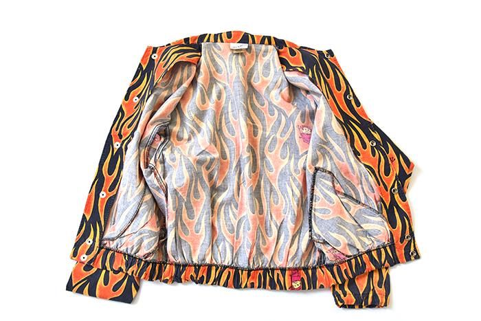 LIFE'S A BEACH FIRE PATTERN JACKET - 古着屋 ｜ mushroom