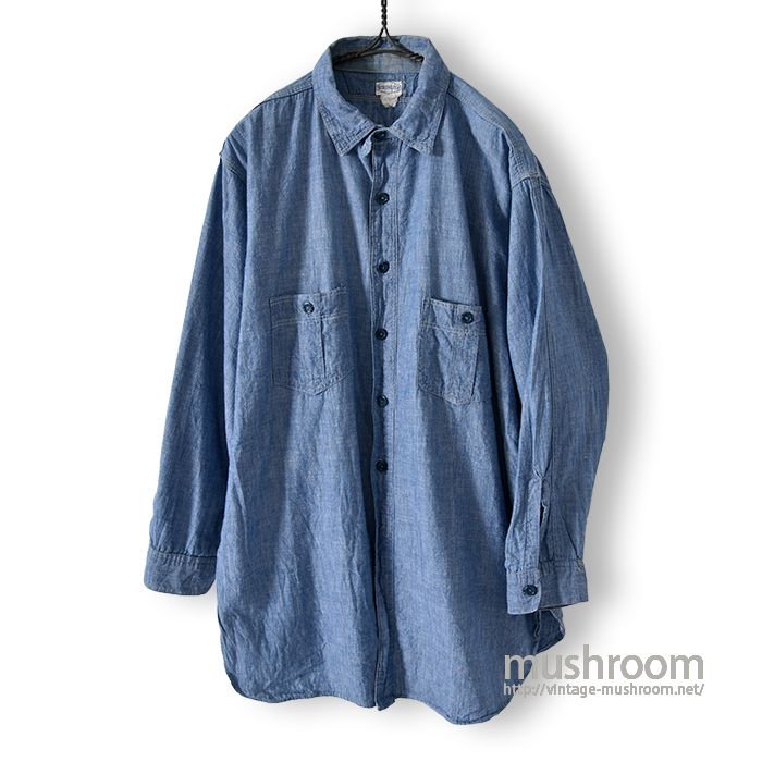 STRONGTEX CHAMBRAY WORK SHIRT WITH CHINSTRAP