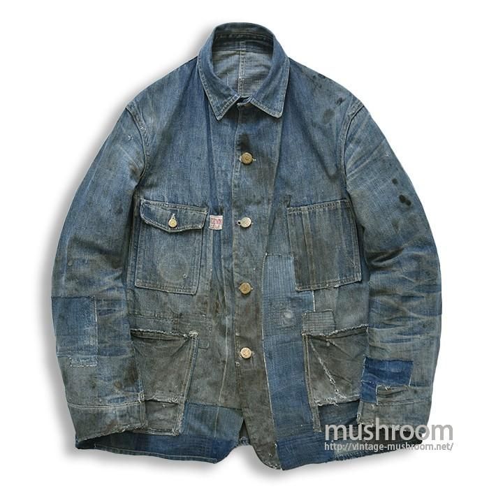 低価格で大人気の CROWN OVERALLS DENIM CHORE JACKET - 古着屋 ｜ mushroom ジャケット・アウター