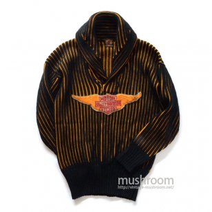 HARLEY-DAVIDSON GOLD WINGS SHAWLCOLLER SWEATER 38/MINT 