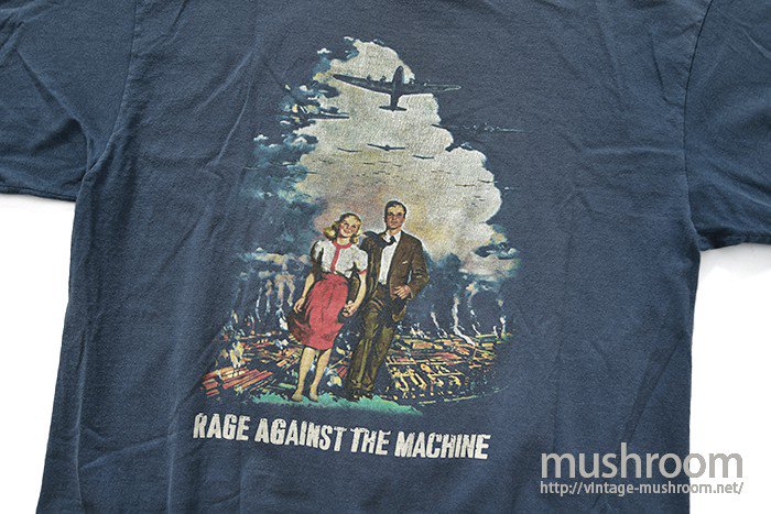 RAGE AGAINST THE MACHINE MUSIC T-SHIRT - 古着屋 ｜ mushroom(マッシュルーム)  ヴィンテージクロージングストア