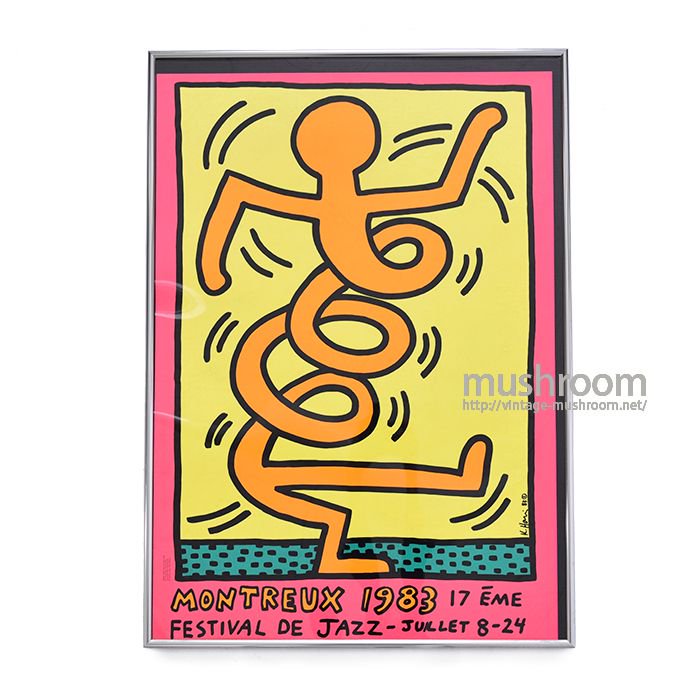 KEITH HARING 'Montreux Jazz Festival II' 1983 POSTER - 古着屋 ｜  mushroom(マッシュルーム) ヴィンテージクロージングストア