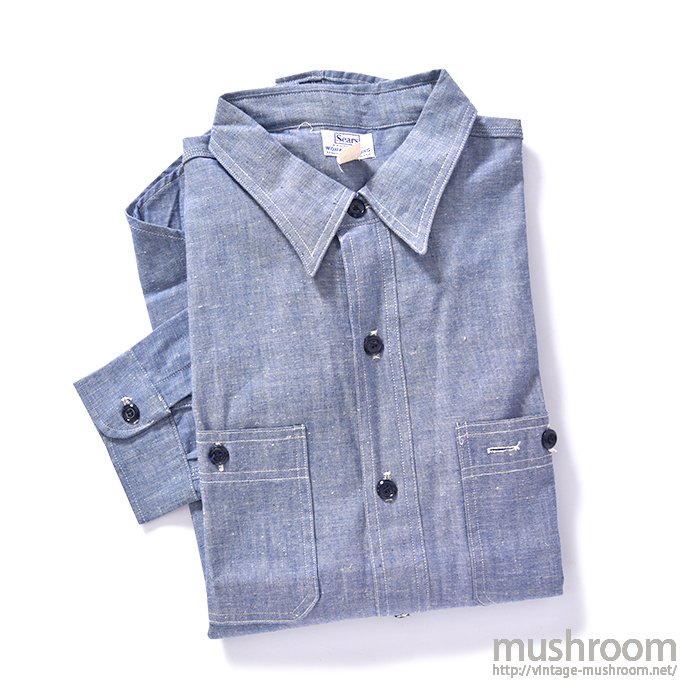 SEARS CHAMBRAY WORK SHIRT（ 16H/DEADSTOCK ） 