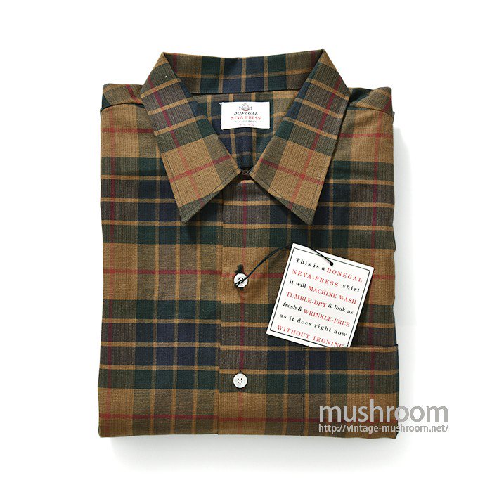 DONEGAL PLAID BOX COTTON SHIRT（L/DEADSTOCK） - 古着屋 ｜ mushroom