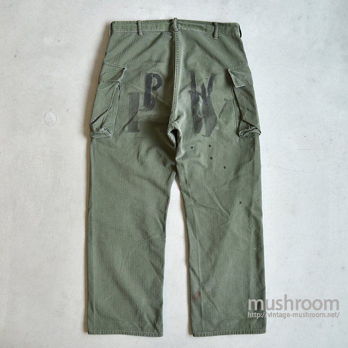 U.S.ARMY M-43 HBT TROUSERS（PW） - 古着屋 ｜ mushroom(マッシュルーム) ヴィンテージクロージングストア