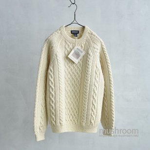 LANDS'END FISHERMAN'S CABLE KNIT SWEATERDEADSTOCK