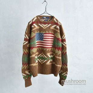 POLO BY RALPH LAUREN USA FLAG SWEATER（NATIVE PATTERN）