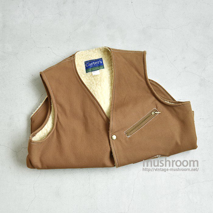 CARTER'S BROWN DUCK WORK VEST（L/DEADSTOCK） - 古着屋 ｜ mushroom