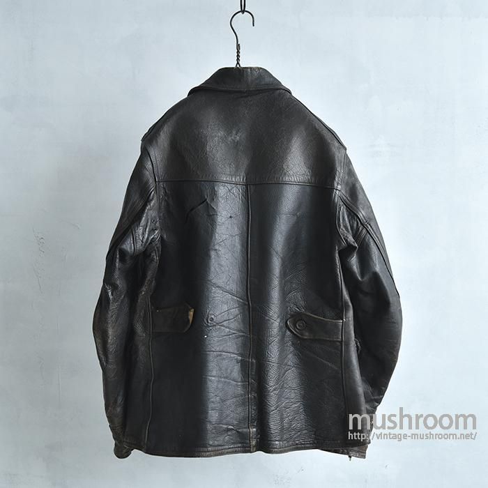 OLD FOUR POCKET SINGLE BREASTED HORSEHIDE CAR COAT - 古着屋 OLD FOUR POCKET SINGLE BREASTED HORSEHIDE CAR COAT - 古着屋