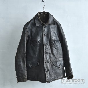 OLD FOUR POCKET SINGLE BREASTED HORSEHIDE CAR COAT