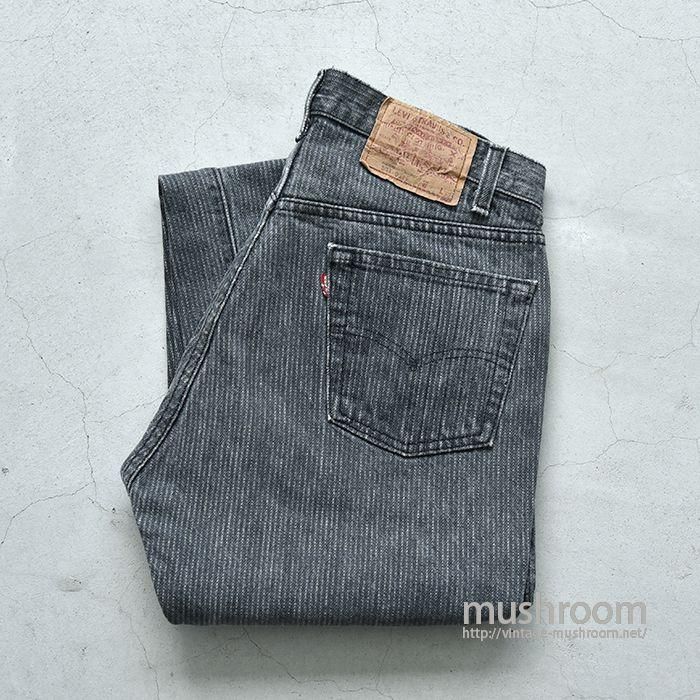 LEVI'S 501-0619 PIN-STRIPED BLACK JEANS（W31L32） - 古着屋 ...