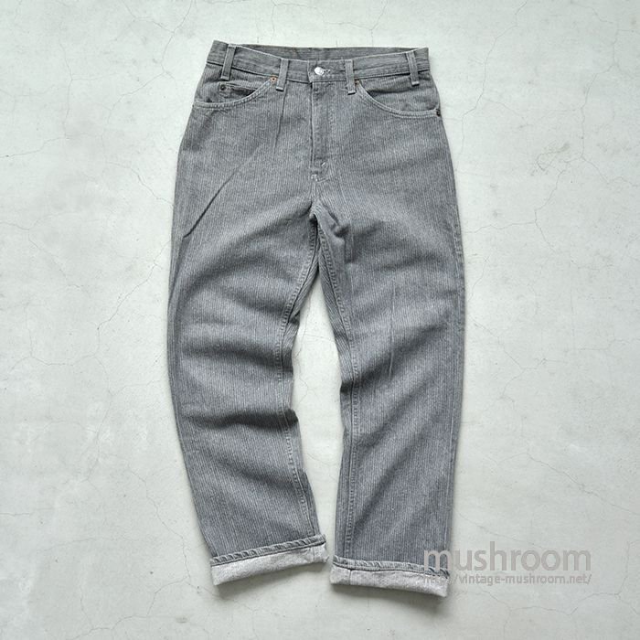 LEVI'S 40509-2730 PIN-STRIPED GRAY JEANS（W33L30/RESIZE） - 古着屋