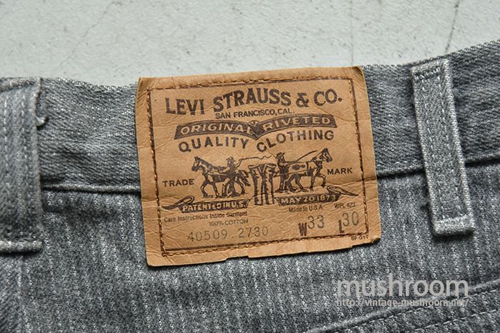 LEVI'S 40509-2730 PIN-STRIPED GRAY JEANS（W33L30/RESIZE） - 古着屋