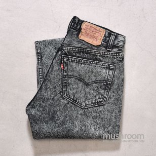 LEVI'S 501-0686 CHEMICAL−WASHED BLACK JEANS（W31）