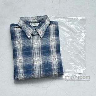 L.L.BEAN PLAID FLANNEL BD SHIRTM/DEADSTOCK