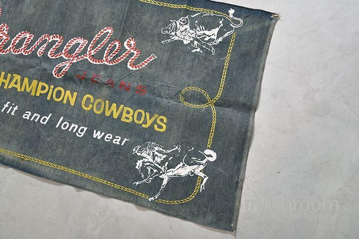 WRANGLER STORE DISPLAY DENIM BANNER(GOOD FADING) - 古着屋 WRANGLER STORE DISPLAY DENIM BANNER(GOOD FADING) - 古着屋