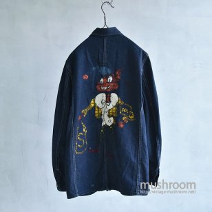 WW2 DENIM COVERALL WITH HAND-PAINTED