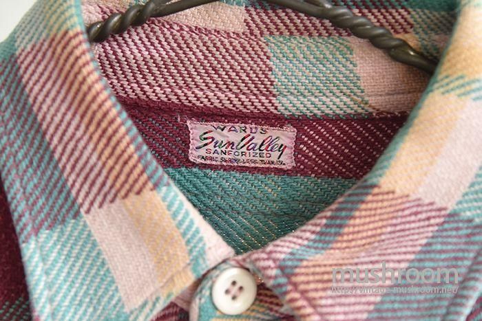 SUN VALLEY PLAID FLANNEL SHIRT - 古着屋 | mushroom SUN VALLEY PLAID FLANNEL SHIRT - 古着屋 | mushroom