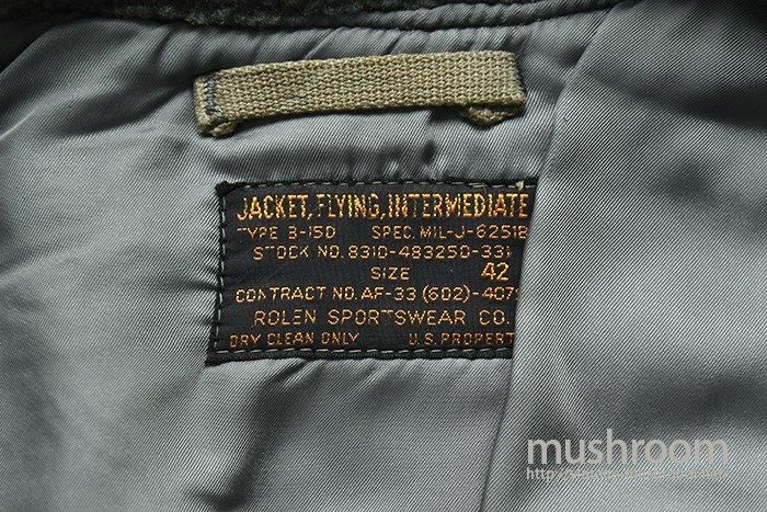 B-15D FLIGHT JACKET（42） - 古着屋 ｜ mushroom