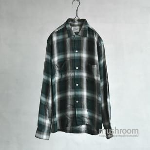 TOWNCRAFT PLAID RAYON BOX SHIRT
