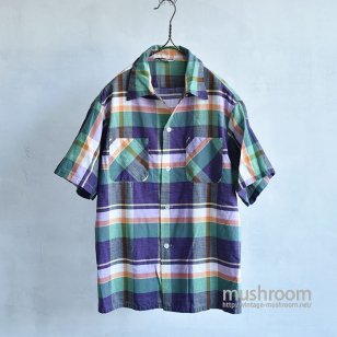 HOLLYCRAFT PLAID S/S COTTON BOX SHIRT（ ALMOST DEADSTOCK ）