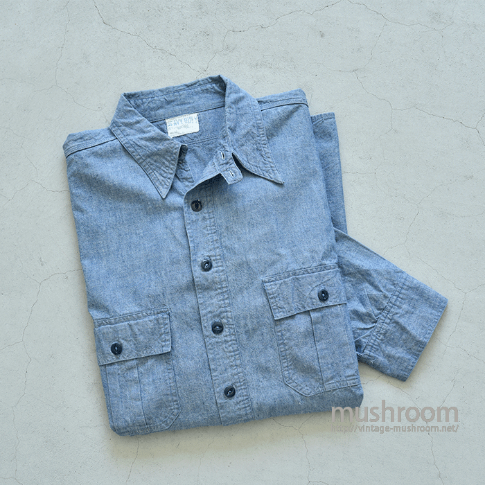 HEAVY DUTY CHAMBRAY WORK SHIRT WITH CHINSTRAP（16/MINT）