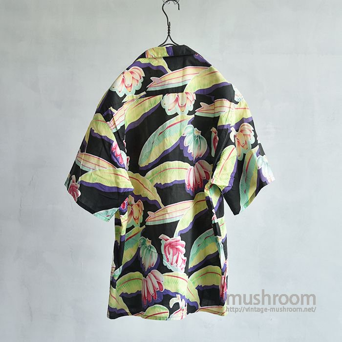 PATALOHA BLACK BANANA HAWAIIAN SHIRT（88'Y/MEDIUM） - 古着屋 ｜ mushroom(マッシュルーム)  ヴィンテージクロージングストア