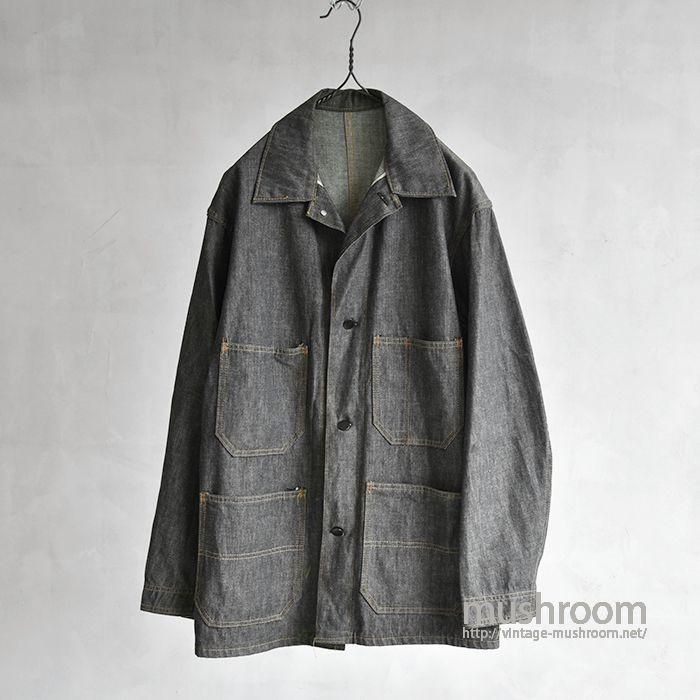 OLD BLACK DENIM COVERALL - 古着屋 | mushroom(マッシュルーム OLD BLACK DENIM COVERALL - 古着屋 | mushroom(マッシュルーム