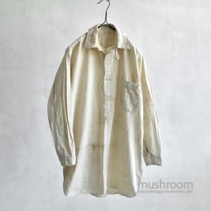 OLD PLAID COTTON WORK SHIRT WITH CHINSTRAP