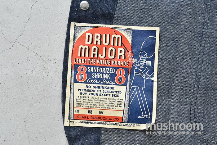 DRUM MAJOR DENIM COVERALL（ 44/DEADSTOCK ） - 古着屋 ｜ mushroom