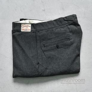 STRONG WEAR BLACK COVERT WORK TROUSER 32/29/DEADSTOCK 