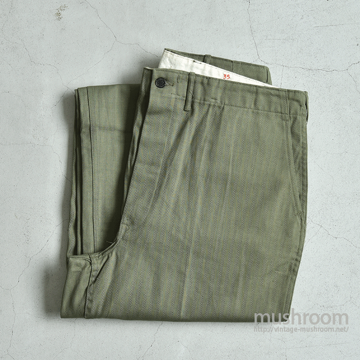 CIVILIAN HBT TROUSERS WITH WESTERN COSTUME STAMPED（DEADSTOCK/40×34）