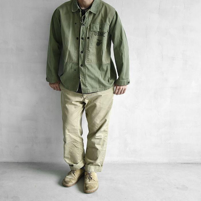 USMC P-44 HBT JACKET(UNUSUAL BUTTON) - 古着屋 | mushroom USMC P-44 HBT JACKET(UNUSUAL BUTTON) - 古着屋 | mushroom