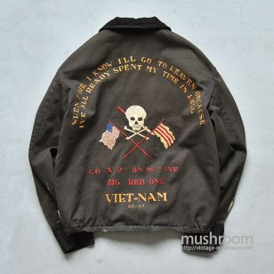 OLD TWO-TONE VIET-NAM TOUR JACKETSKULL EMBROIDERY