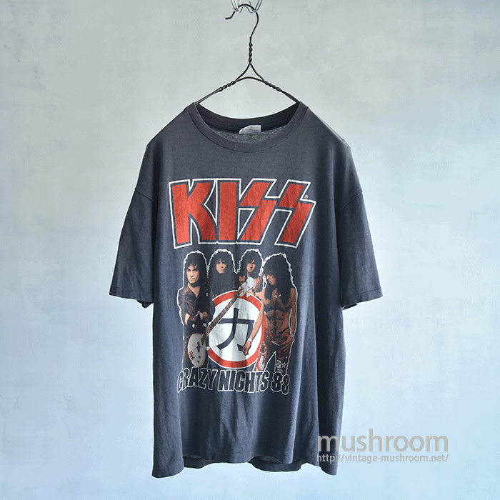 KISS 力 CRAZY NIGHTS '88 TOUR T-SHIRT(X-LARGE) - 古着屋 KISS 力 CRAZY NIGHTS '88 TOUR T-SHIRT(X-LARGE) - 古着屋