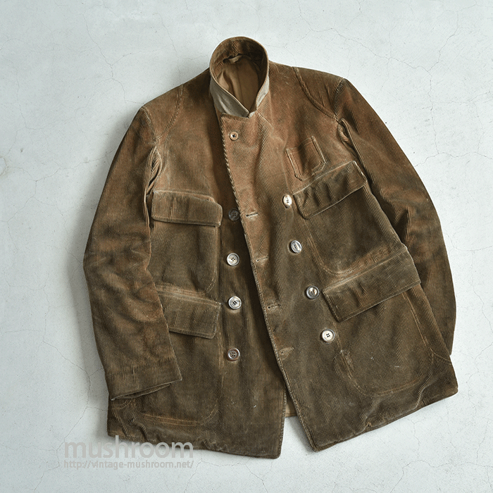 OLD DOUBLE BREASTED CORDUROY HUNTING JACKET