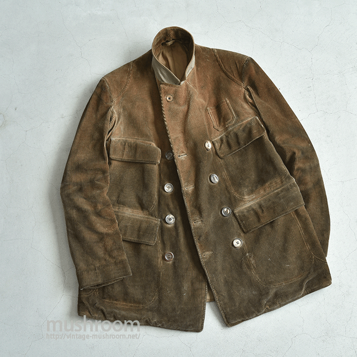 OLD DOUBLE BREASTED CORDUROY HUNTING JACKET - 古着屋 OLD DOUBLE BREASTED CORDUROY HUNTING JACKET - 古着屋