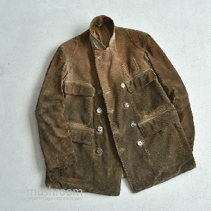 OLD DOUBLE BREASTED CORDUROY HUNTING JACKET