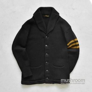 OLD BLACK SHAWLCOLLER CARDIGAN DEADSTOCK 