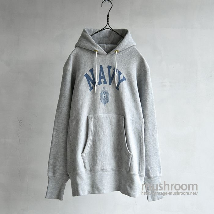 CHAMPION NAVY WEAVE HOODY（S/ONE-COLOR TAG）